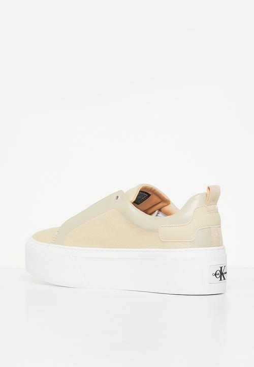 Calvin Klein - Vulcanized flatform + laceup - tuscan beige/pink blush