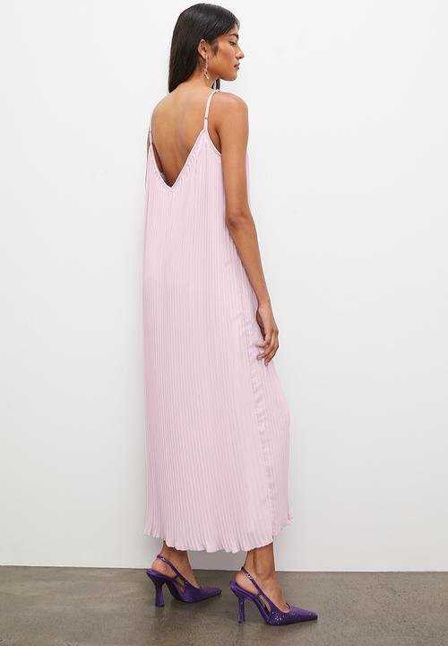 VELVET - Cami pleated trapeze maxi dress - lavender fog