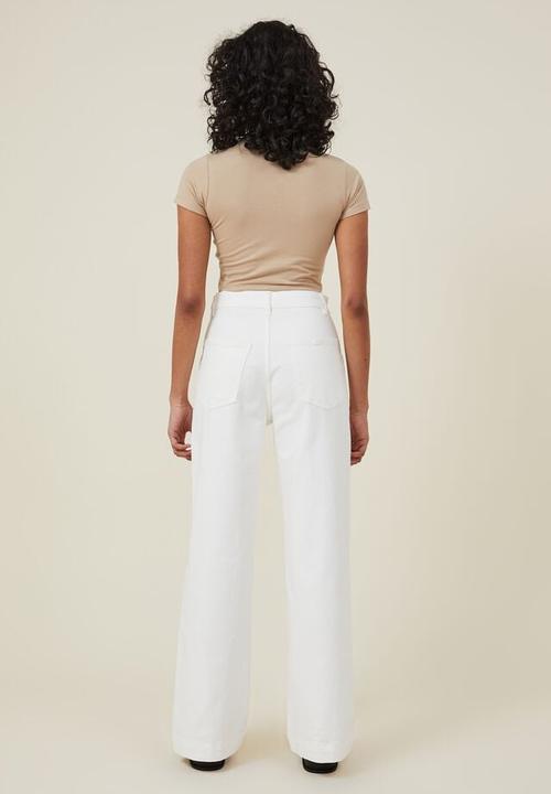 Cotton On - Carter wide leg pant - cream