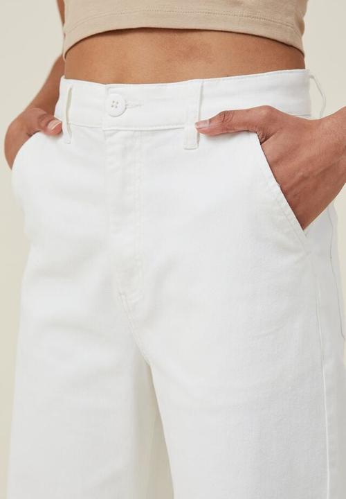 Cotton On - Carter wide leg pant - cream