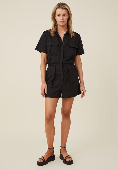 Cotton On - Haven utility playsuit - black