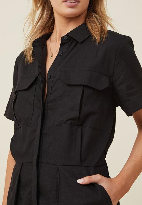 Cotton On - Haven utility playsuit - black