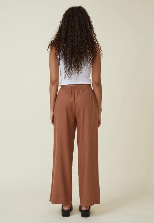 Cotton On - Haven wide leg pant - caramel brown