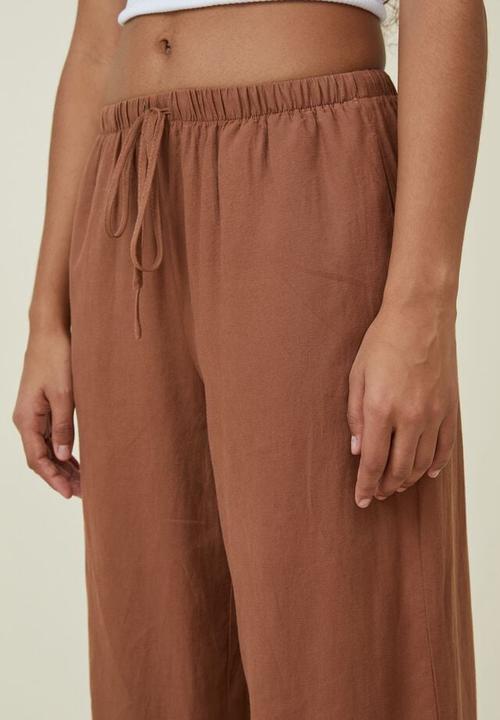Cotton On - Haven wide leg pant - caramel brown
