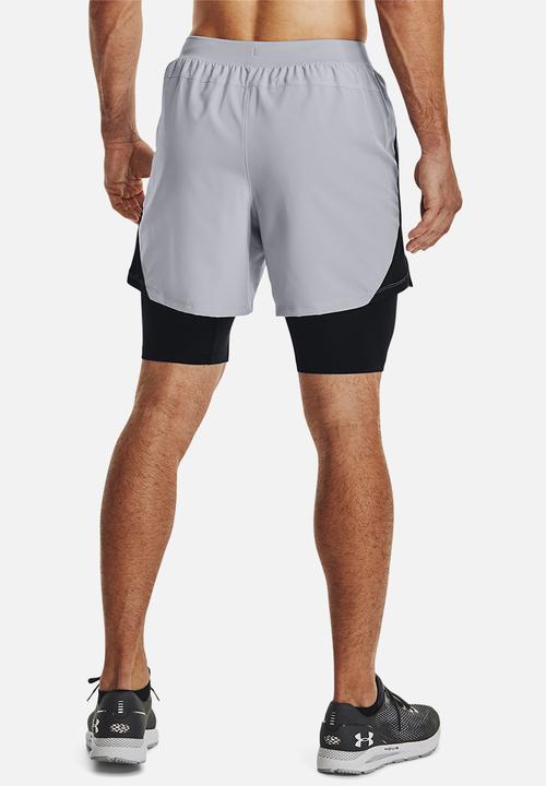 Under Armour - Ua launch 5'' 2-in-1 short - mod gray