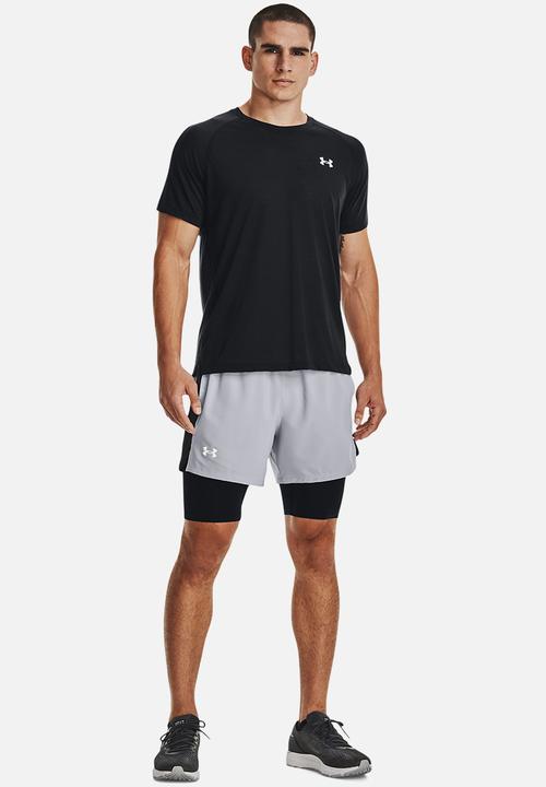 Under Armour - Ua launch 5'' 2-in-1 short - mod gray