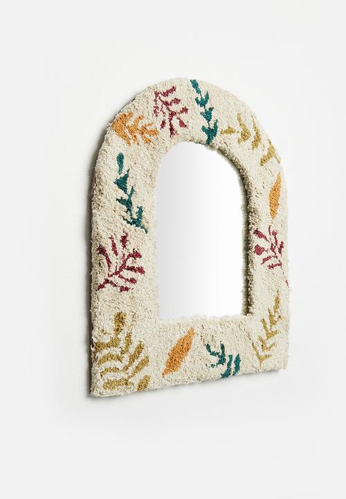 Sixth Floor - Floral tufted mirror - multi