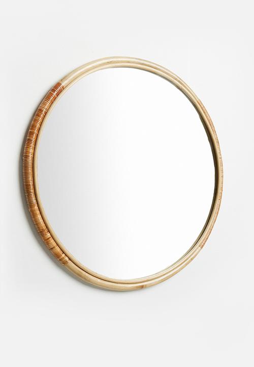 Sixth Floor - Reece round mirror - natural