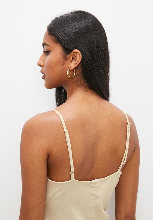 VELVET - Strappy wrap dress - neutral
