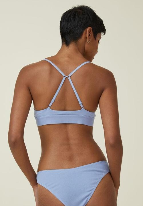 Cotton On - Organic cotton scoop bralette - hydrangea