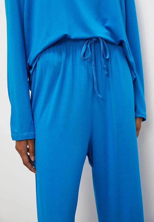 Superbalist - Long sleeve knit top & pant set - blue