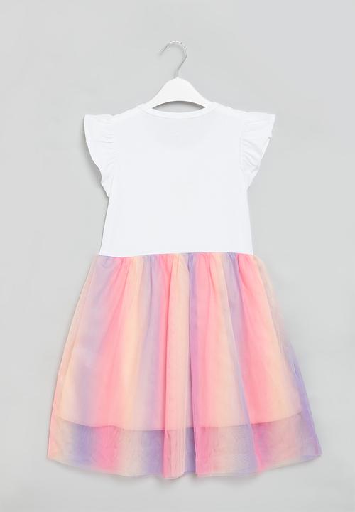 Pop Candy - Butterfly dress - white/pink