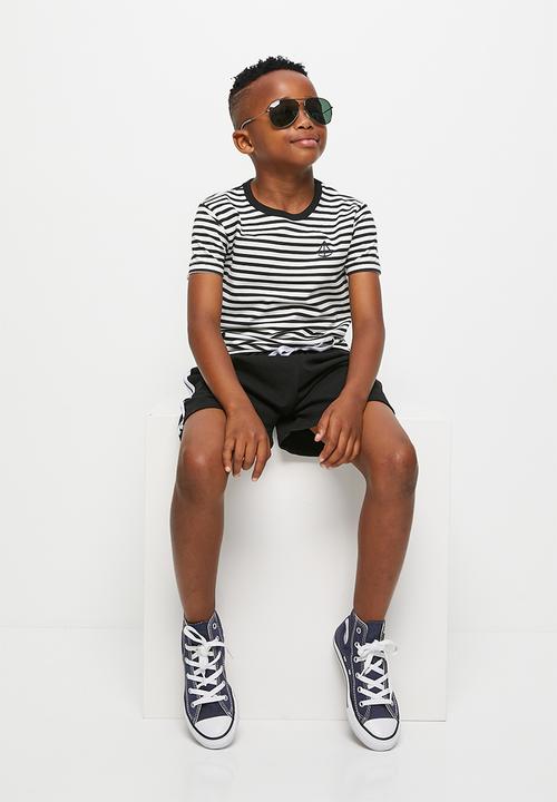 Pop Candy - Stripe tee - black & white