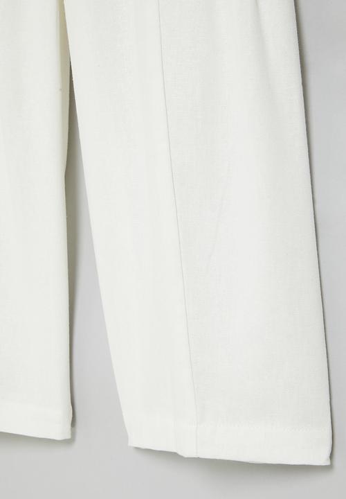 Superbalist - Wide leg pant - white