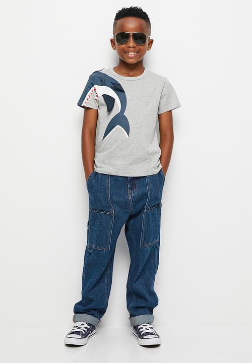 Pop Candy - Shark tee - grey