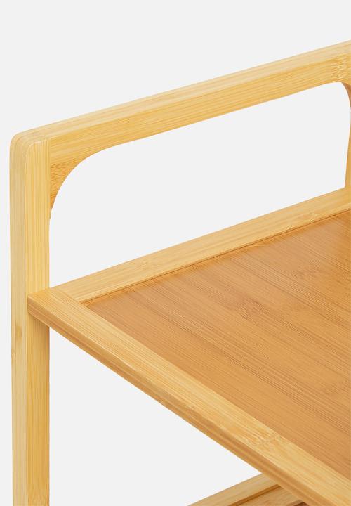 Bathroom Solutions - Laundry bathroom rack - white & natural