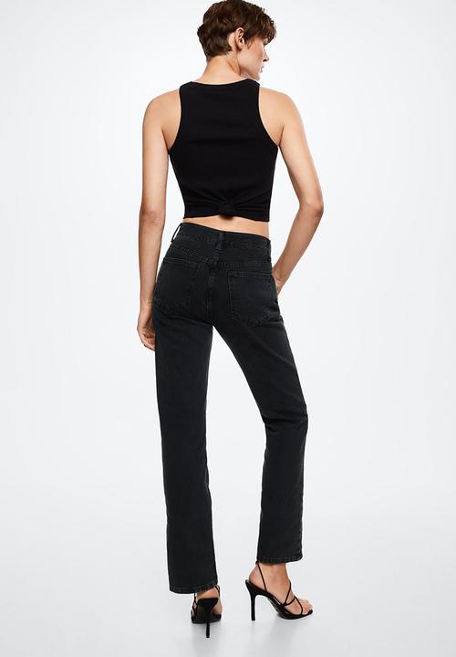 MANGO - Jeans matilda - open grey