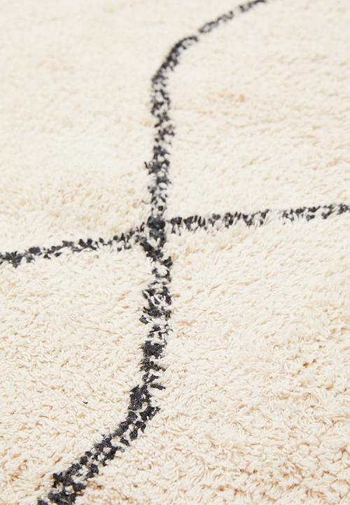 Sixth Floor - Figure tufted rug - black/cream