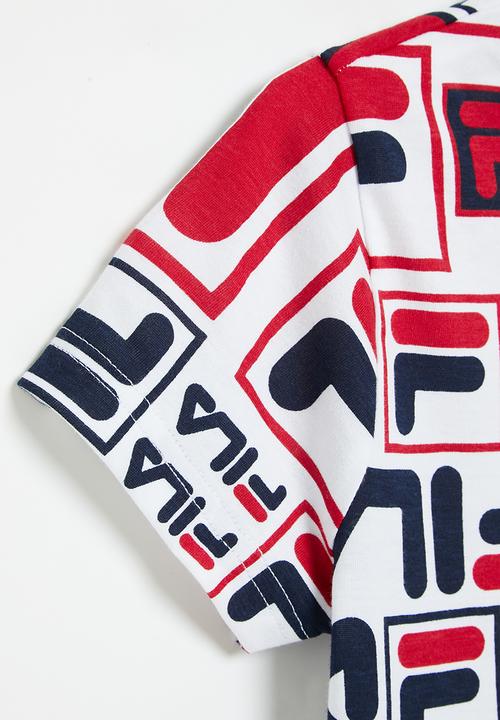 FILA - Aaron t-shirt - white/red aop