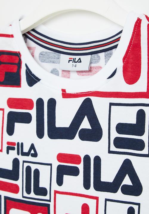 FILA - Aaron t-shirt - white/red aop