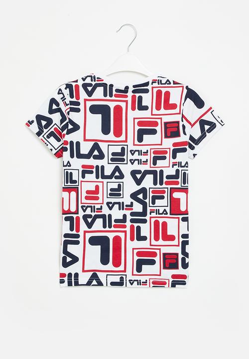 FILA - Aaron t-shirt - white/red aop