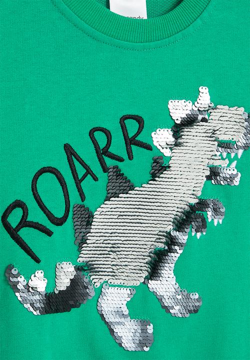 Pop Candy - Boys dino crew sweatshirt - green