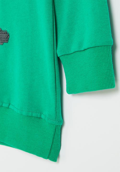 Pop Candy - Boys dino crew sweatshirt - green