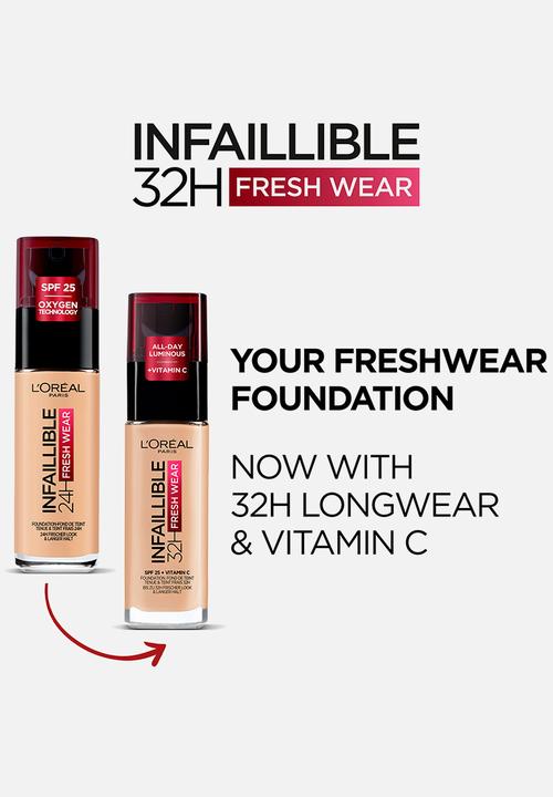 L'Oreal Paris - Infallible 32hr Fresh Wear Liquid Foundation - Golden Sand / Warm Dore