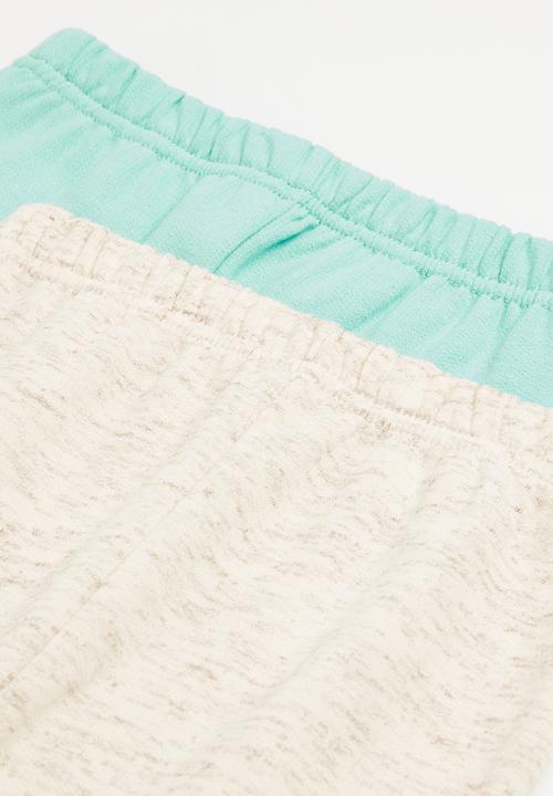 Superbalist - 2 Pack plain trackpant - oatmeal mel/mint