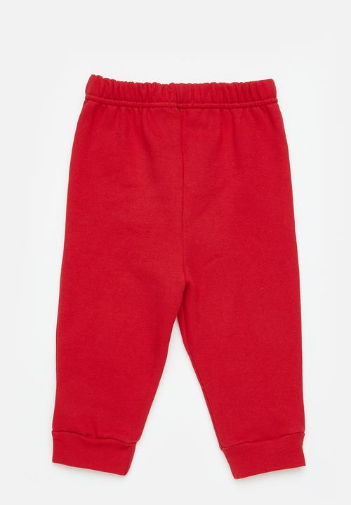 Superbalist - 2 Pack plain track pants red/grey melange