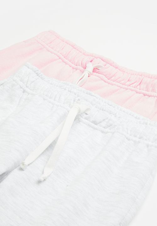Superbalist - Younger girls 2 pack joggers - pink/ice mel