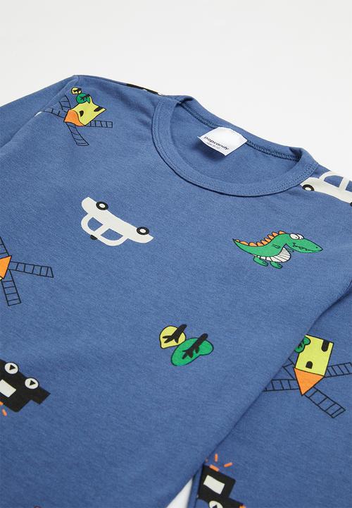 Pop Candy - Boys printed pj set - blue