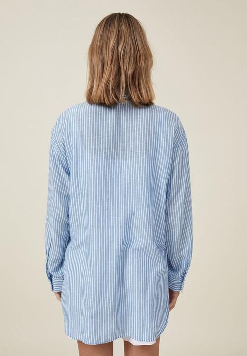 Cotton On - Arley stripe shirt - blue/white stripe