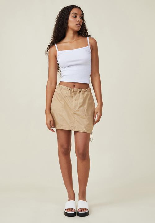 Cotton On - Jordan cargo mini skirt - sand