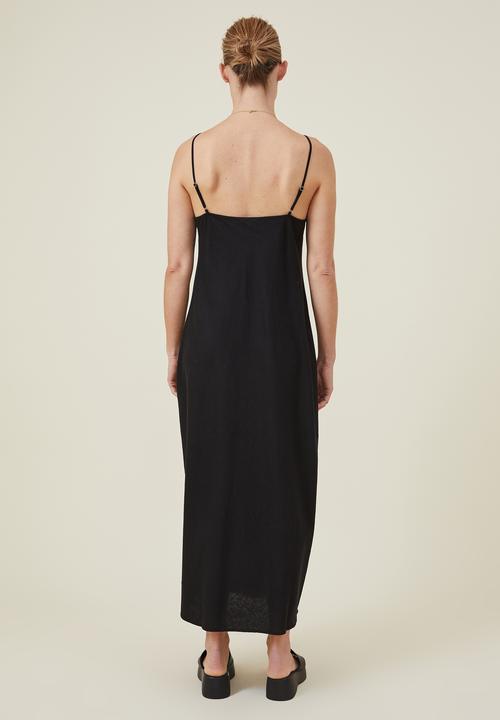 Cotton On - Haven slip midi dress - black