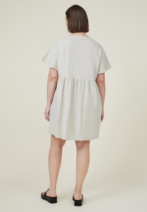 Cotton On - Curve woven mini dress - fawn