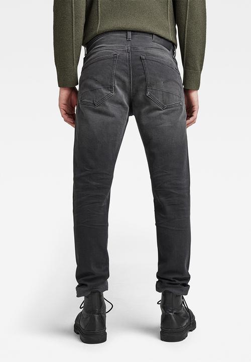 G-STAR - 3301 Slim - worn in black onyx restored