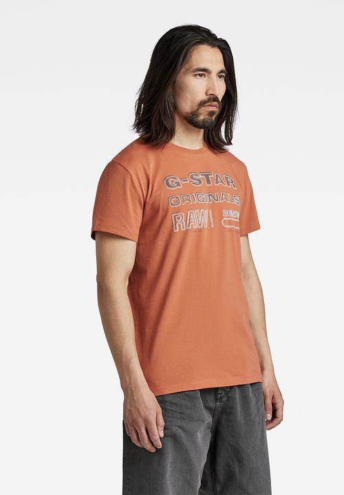G-STAR - Originals stamp T-shirt - autumn leaf
