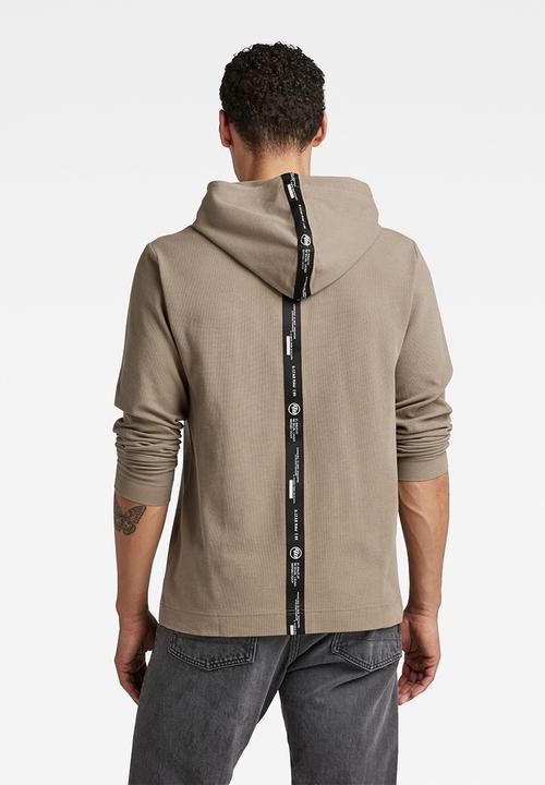 G-STAR - Logo tape cb tweeter hoodie - dark lever