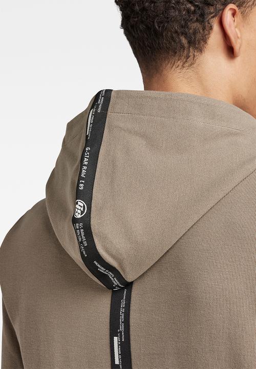 G-STAR - Logo tape cb tweeter hoodie - dark lever