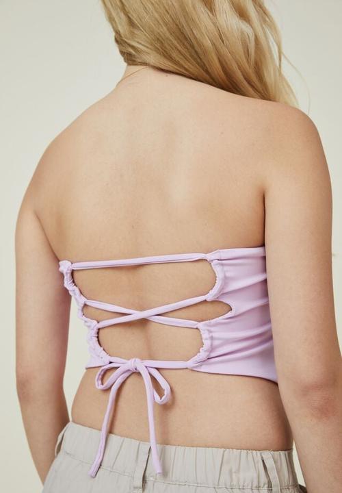 Cotton On - Billi Hanky Hem Tube Top - cloudy pink