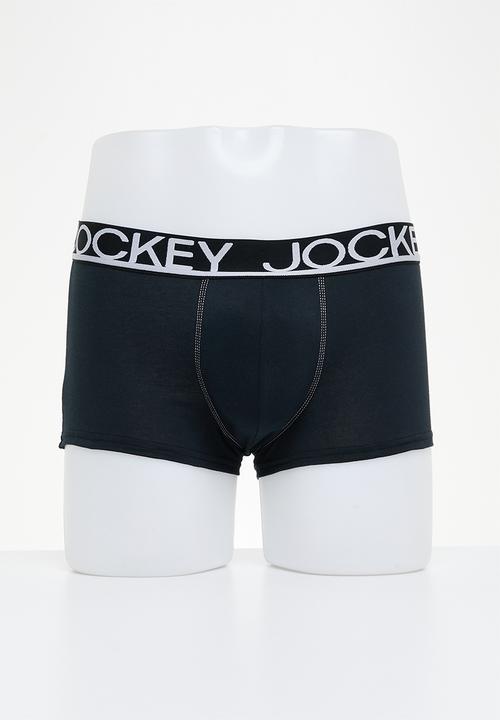 Jockey - 2 pack exclusiv pouch trunks - black/atlantic blue