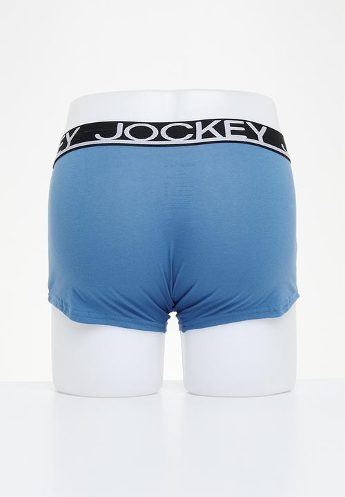 Jockey - 2 pack exclusiv pouch trunks - black/atlantic blue