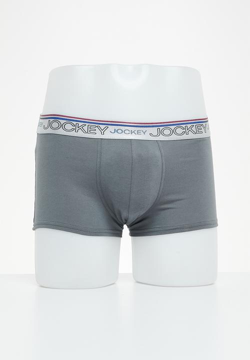 Jockey - 2 pack new gen pouch trunks - black/poppy seed grey