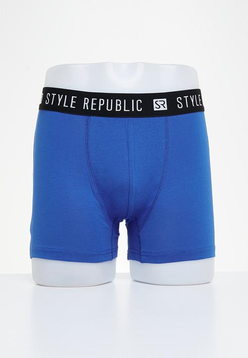 STYLE REPUBLIC - 3 pack printed knit boxer briefs - multi 1