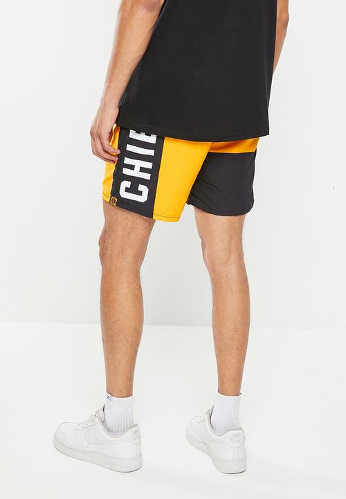 Kaizer Chiefs - Urban Edition - Colourblocked beach shorts - gold & black