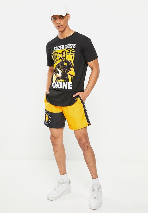 Kaizer Chiefs - Urban Edition - Colourblocked beach shorts - gold & black
