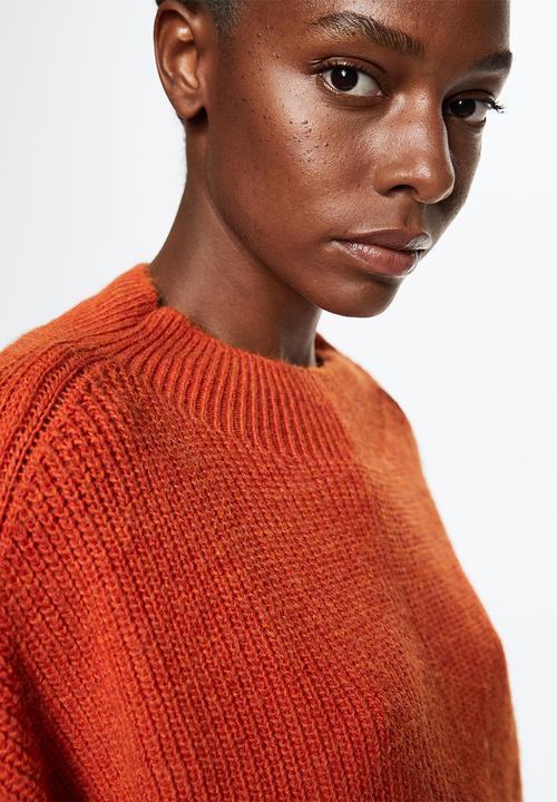 MANGO - Sweater washin - orange