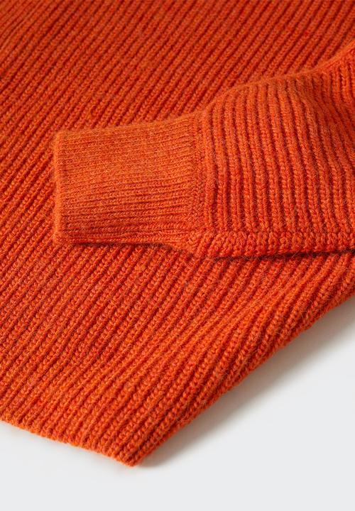 MANGO - Sweater washin - orange