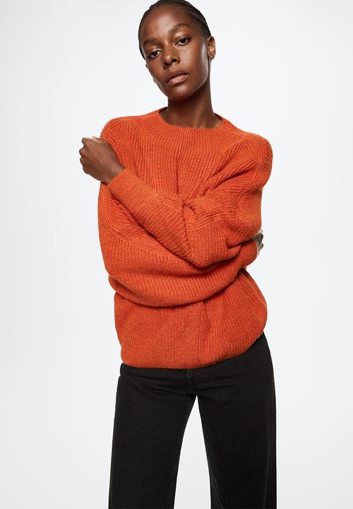MANGO - Sweater washin - orange